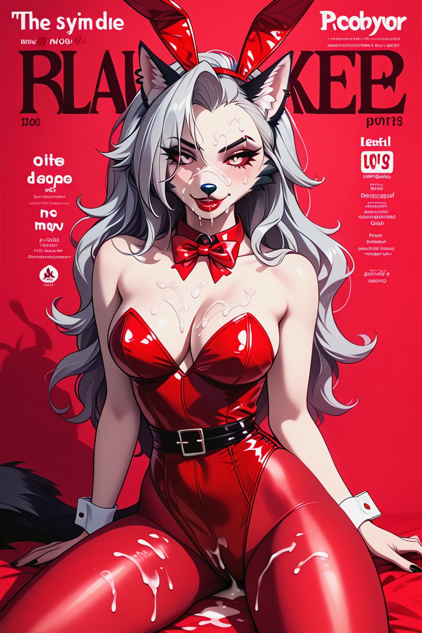 Colorful Background, Queen Of Spades Tattoo, Feminine Furry AI Porn