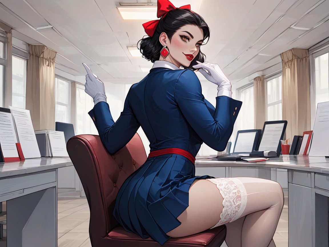 Detailed Face, Office, Short Length Hentai AI Porn
