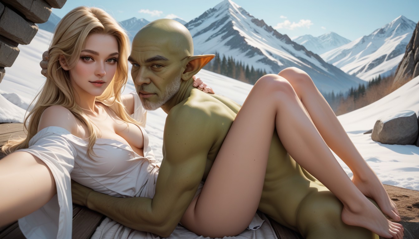 Cleavage, Bottomless, Long Legs AI Porn