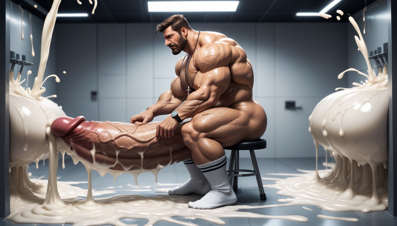 Excessive Cum, 18+, Cumshot AI Gay Porn