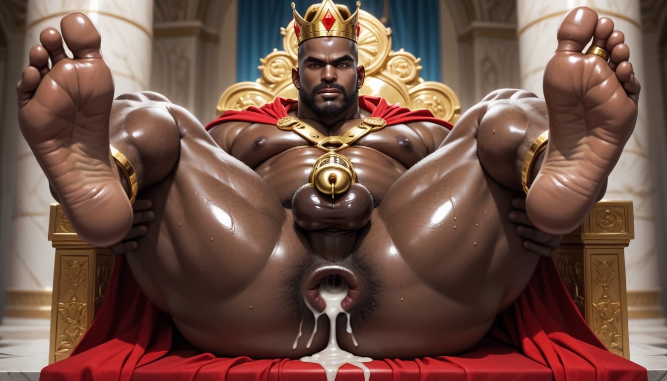 Smooth, Sitting On Golden Throne, 안에다 싸다 게이 AI 포르노