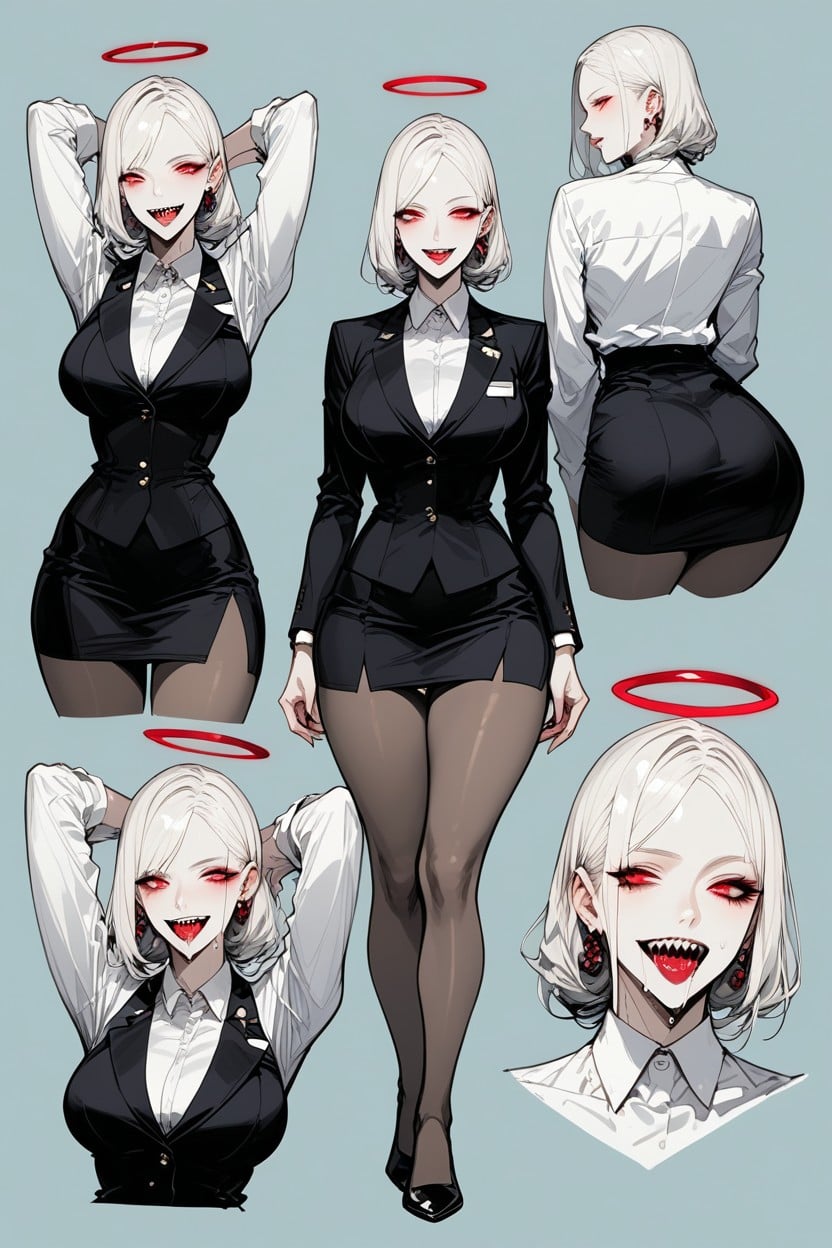Wide Array Of Sharp Teeth, 20+, Short Skirt Hentai AI Porn