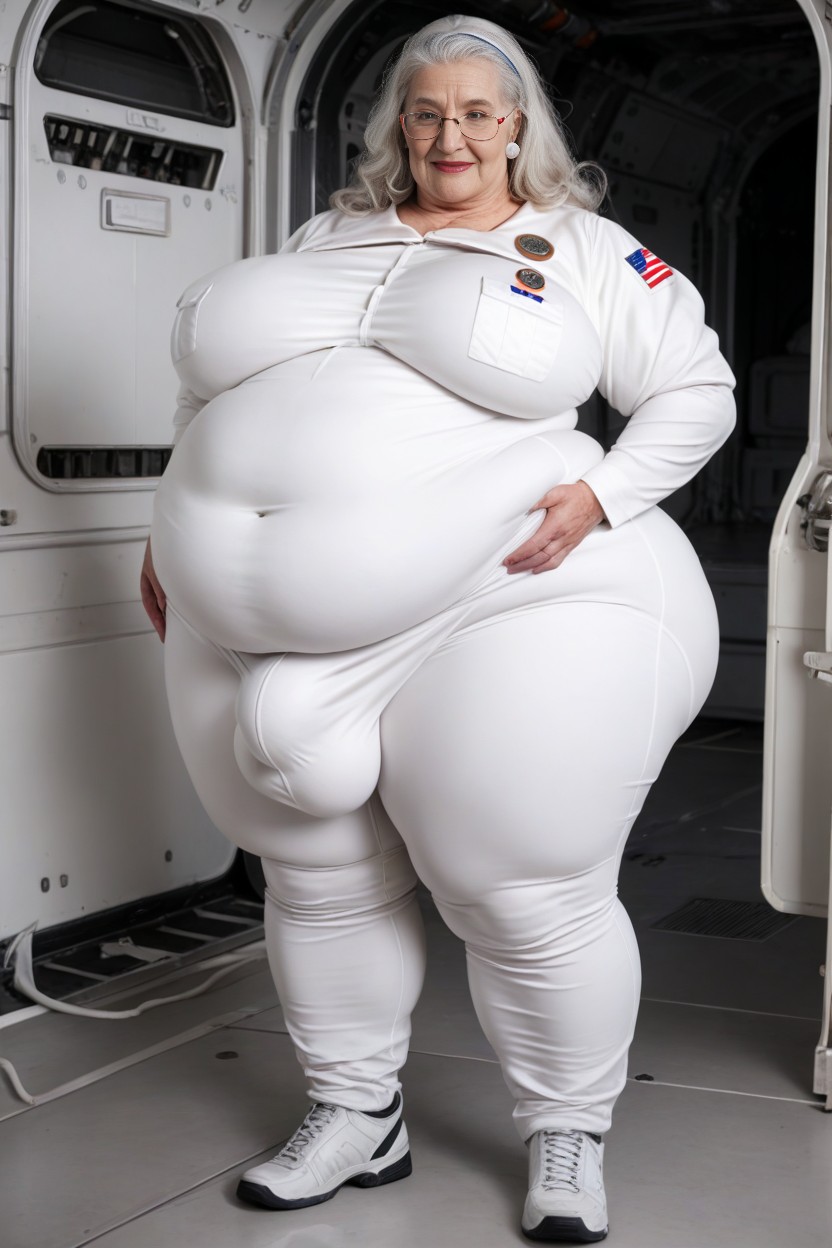Grinning, Curly, Obese AI Porn