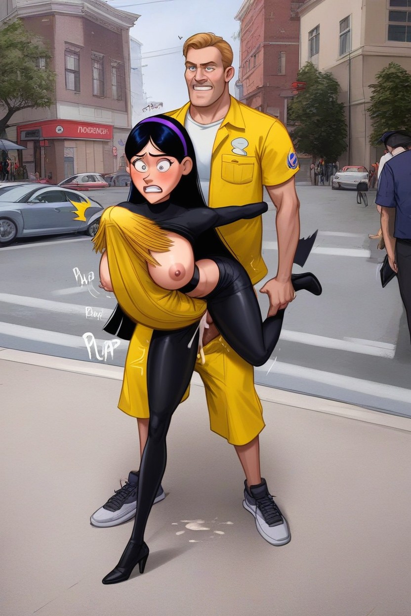 Big Bird Fucking Violet, Arms Held Behind Back, Carry Sex AI Porn