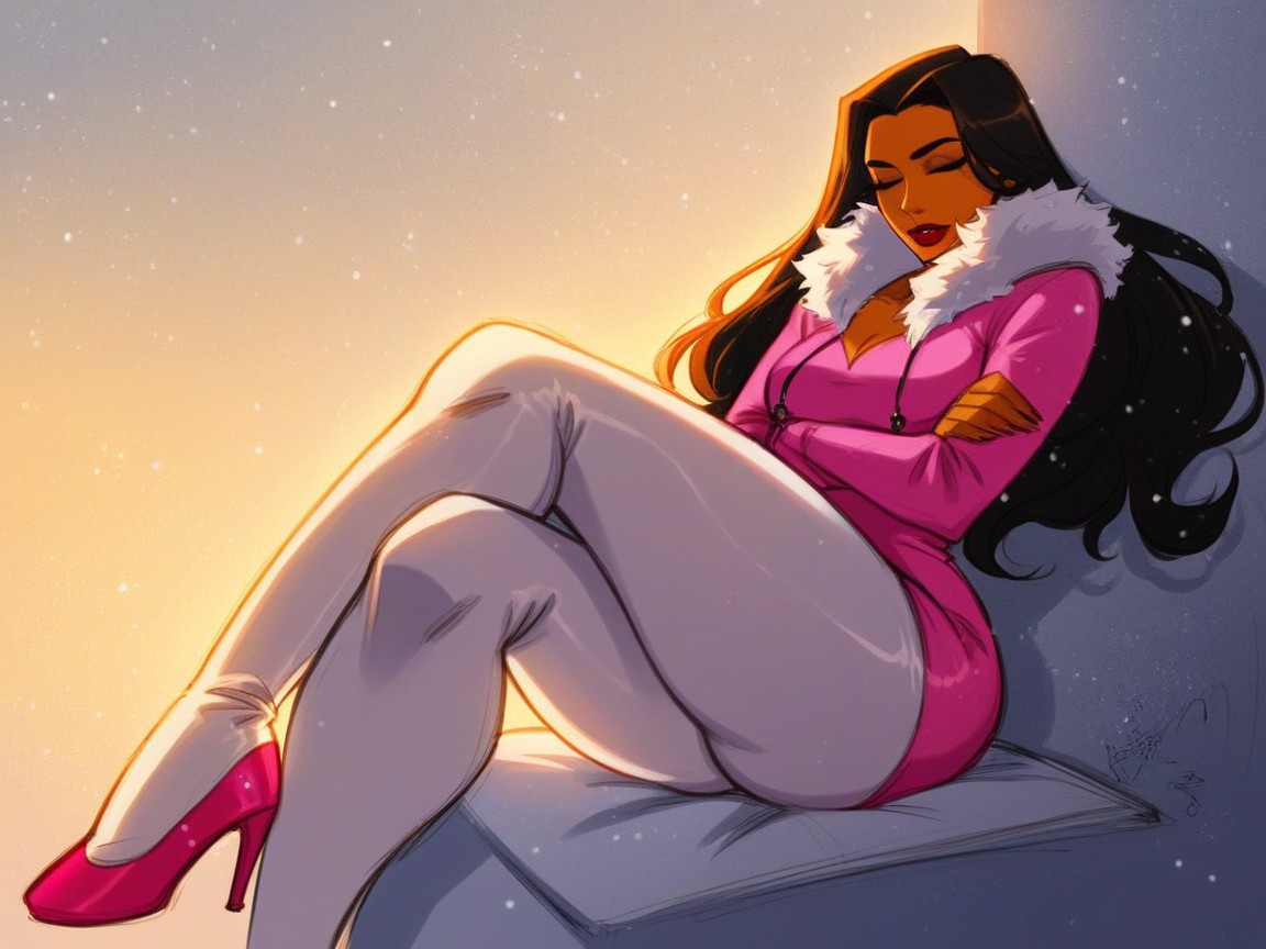 18+, Black Hair, Ornate Throne Room Hentai AI Porn