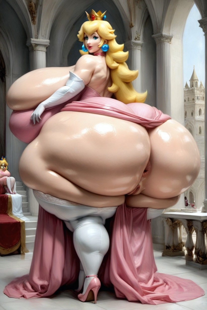 Put On A Princess Dress, Hyper Massive Ass, Giant Butt AI Porn