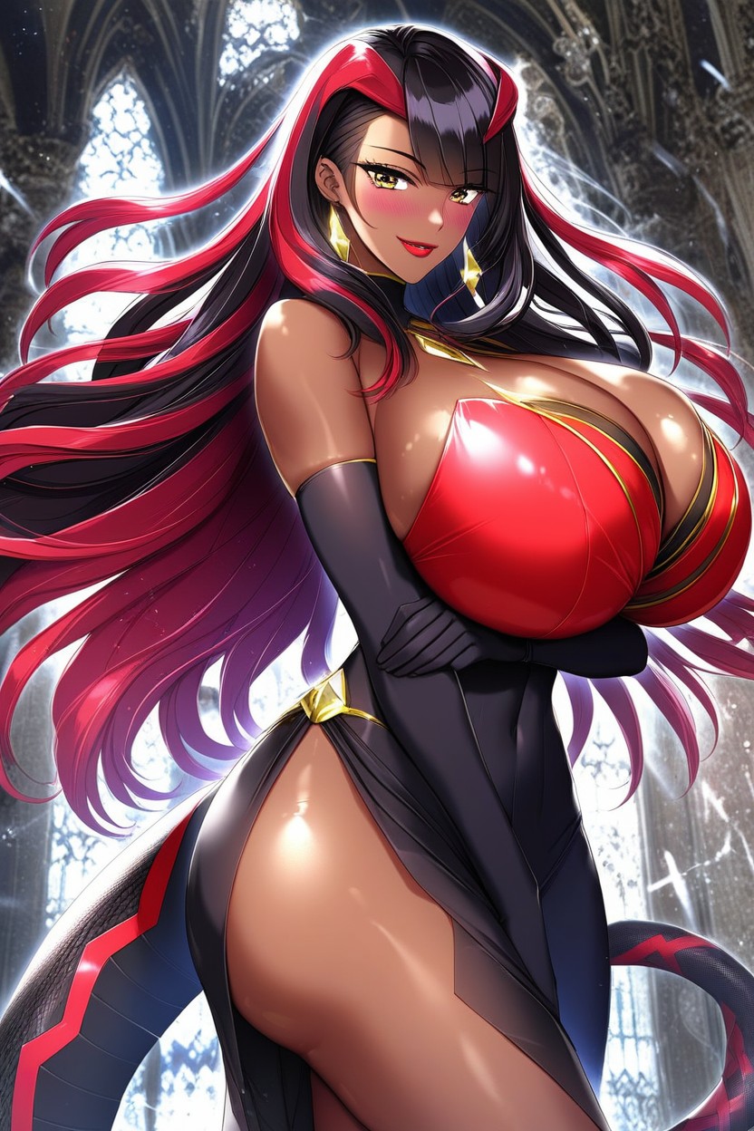 Red Eyes, Huge Ass, Carrying Red Sword In Left Hand AI Porn