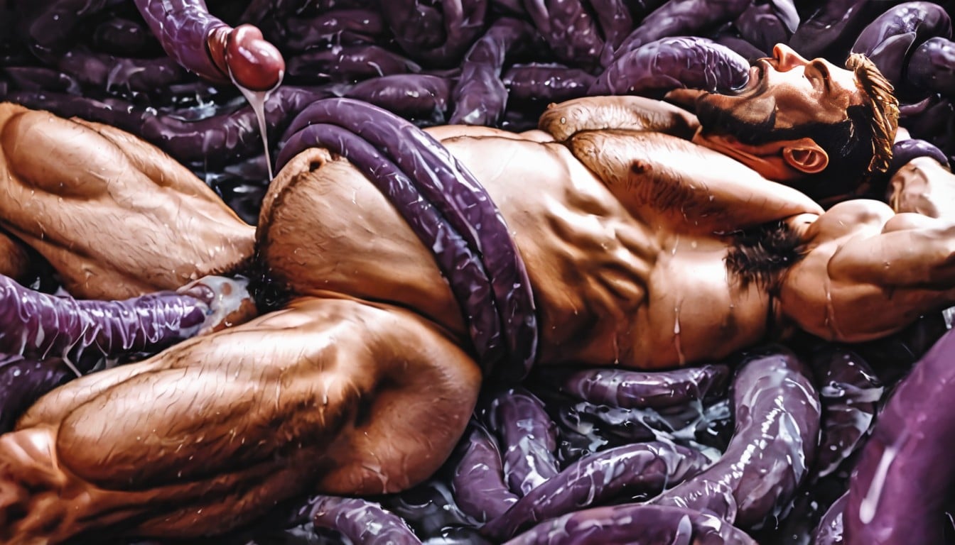 Eggs Oviposition, Exhausted Expression, In Place Of Alien Pool AI Gay Porn