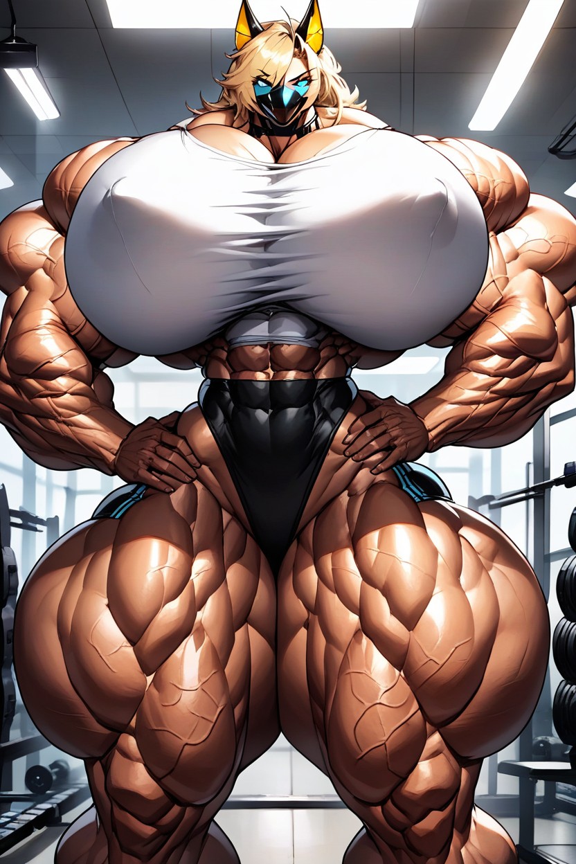 Hands On Waist, Thick Thighs, Perky Breasts Furry AI Porn