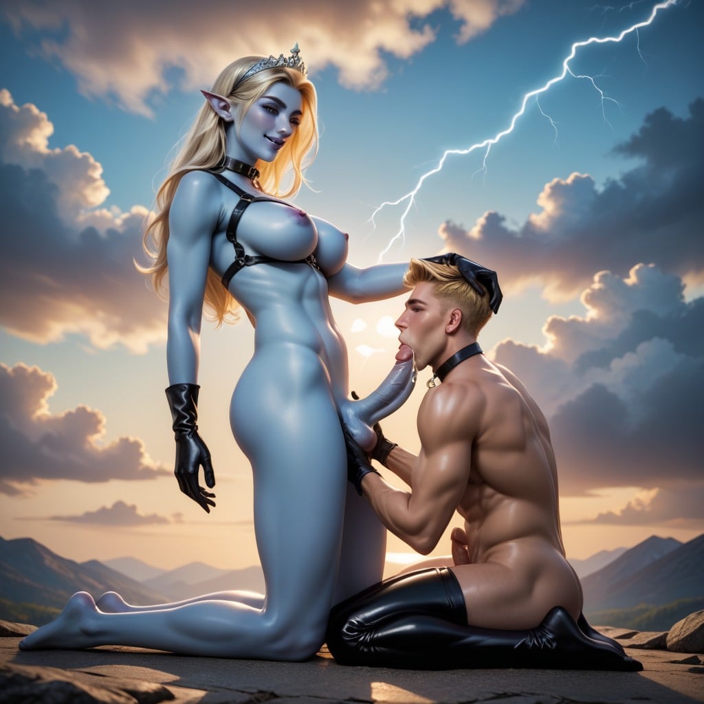 Shemale Is Elf, In The Air, Lightningbeam Shemale AI Porn