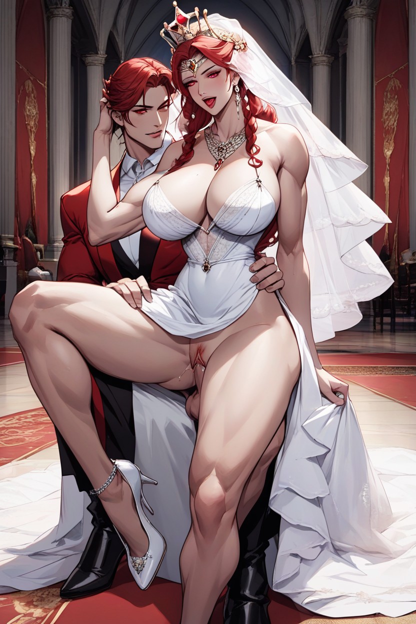 Royal Ball Gown, Cinched Waist, Rococo Ball Gown Hentai AI Porn