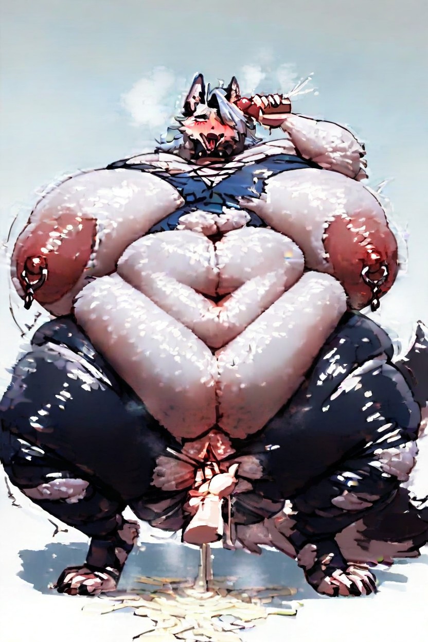 Wide Hips, Wide Angle, Digitigrade Porno IA Furry