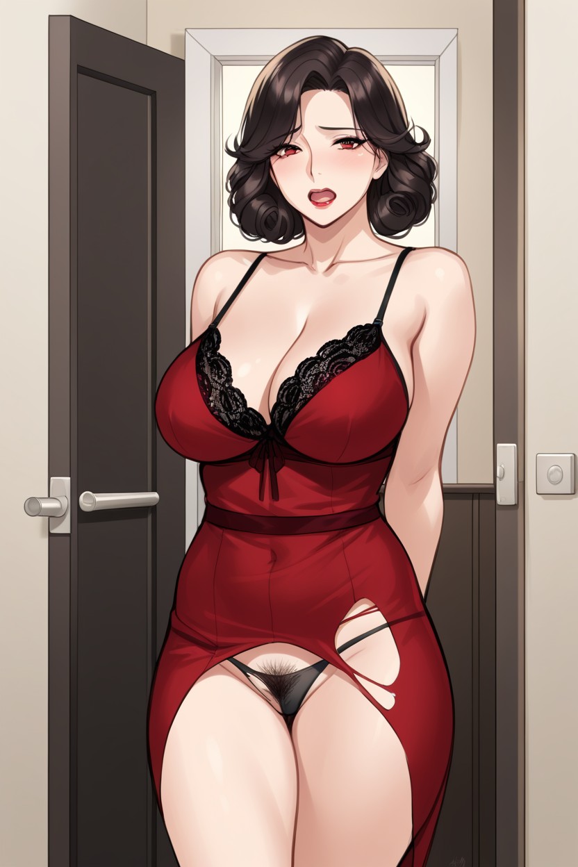 Wide Eyes, Italian, Door AI Porn