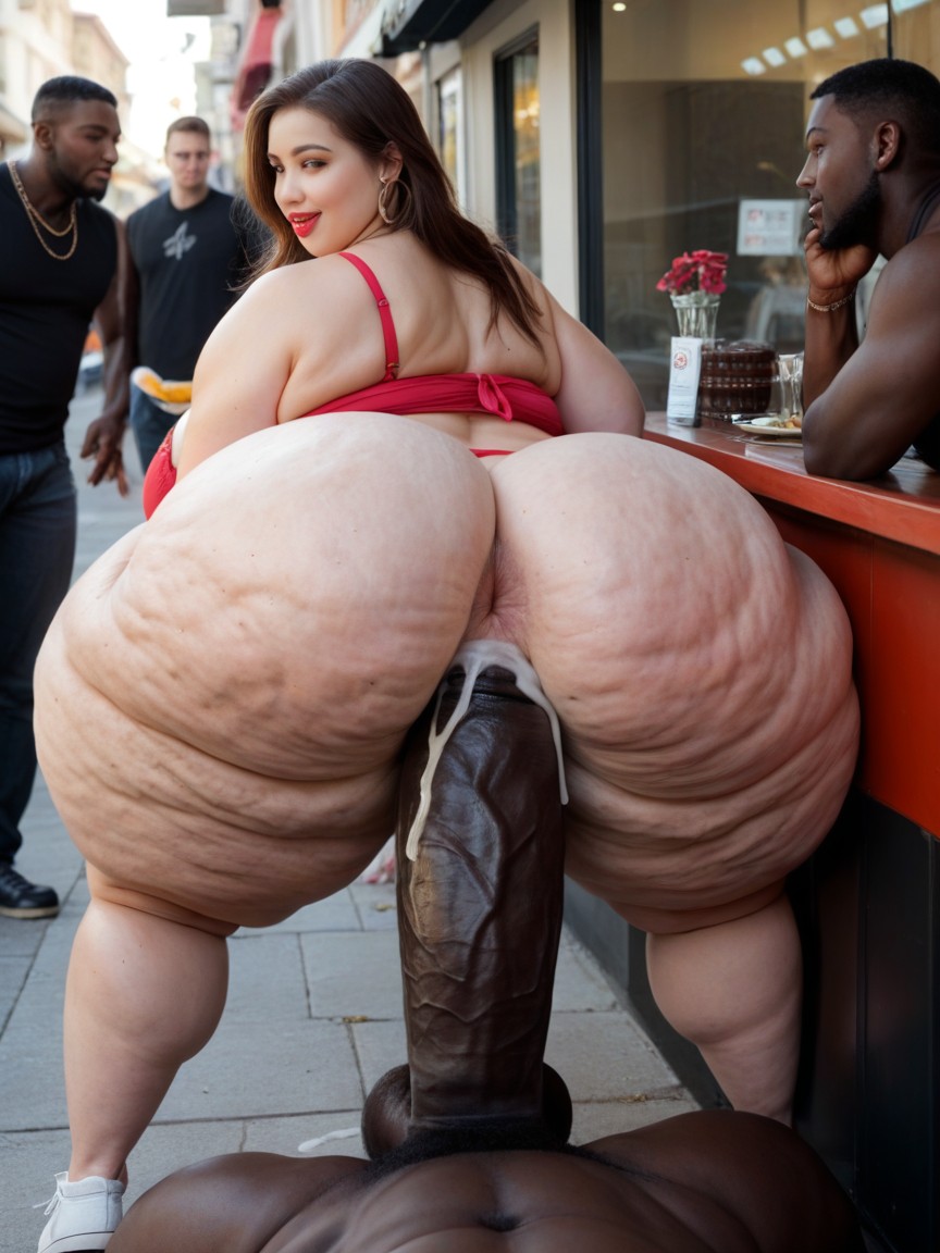 Hyper Thighs, Very Happy, Thick Calves BBW AI Porn