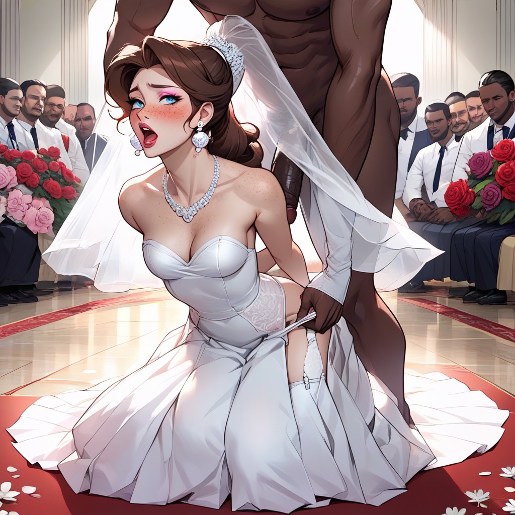 Veil, Disney Princess Belle, Super Long Hair AI Porn
