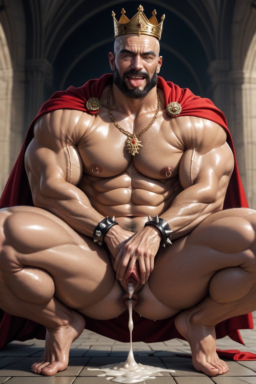 Looking At Viewer, Black Beard, Showing Feet AI Gay Porn