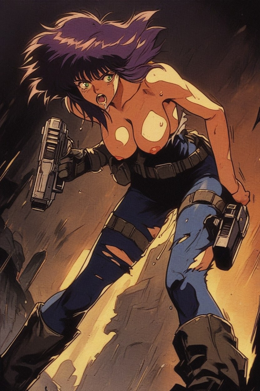 Dark Blue Bodysuit, 20+, Bangs AI Porn