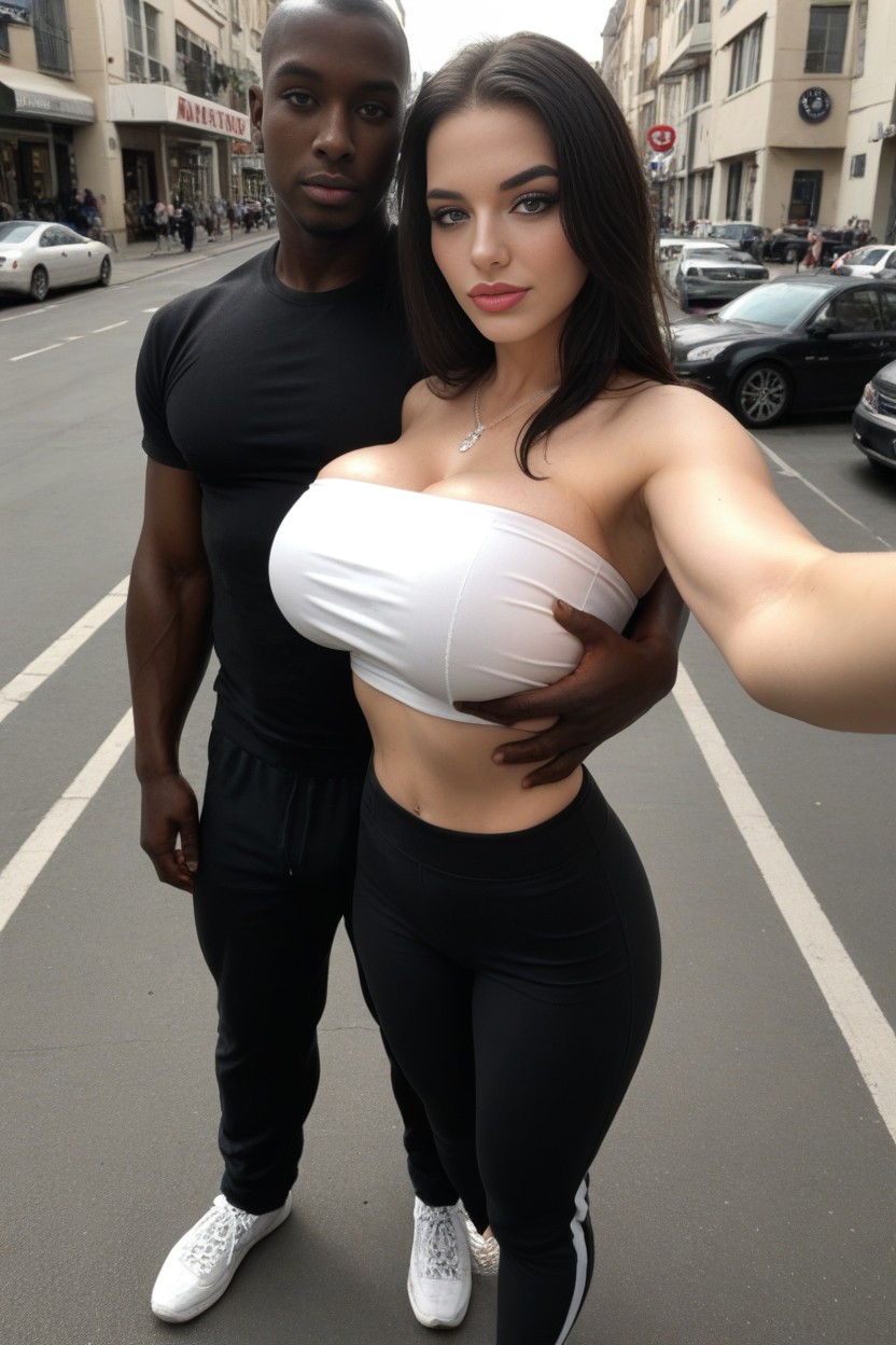Top Down, Massive Breast, Sliver Jewelry AI Porn