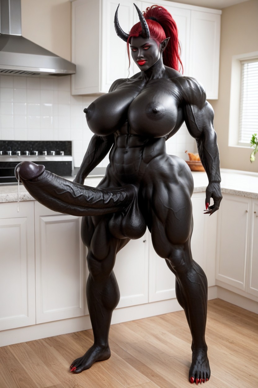 Vagina, Muscular Thighs, Thick Thighs Shemale AI Porn