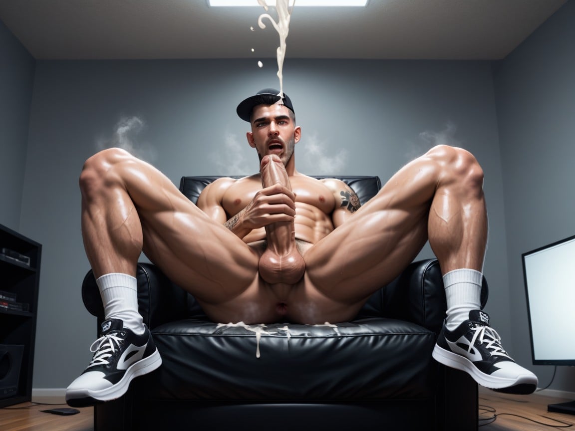 Tight Asshole, Buzzcut, Gamer Room Pornografia gay com IA