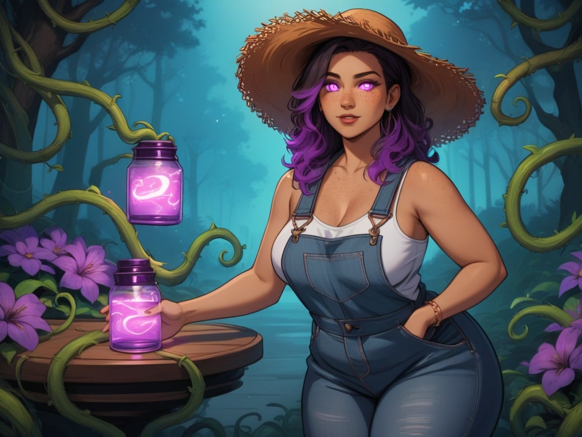 Extremely Large Ass, Neon Purple Flora, Park Location Porno latina IA