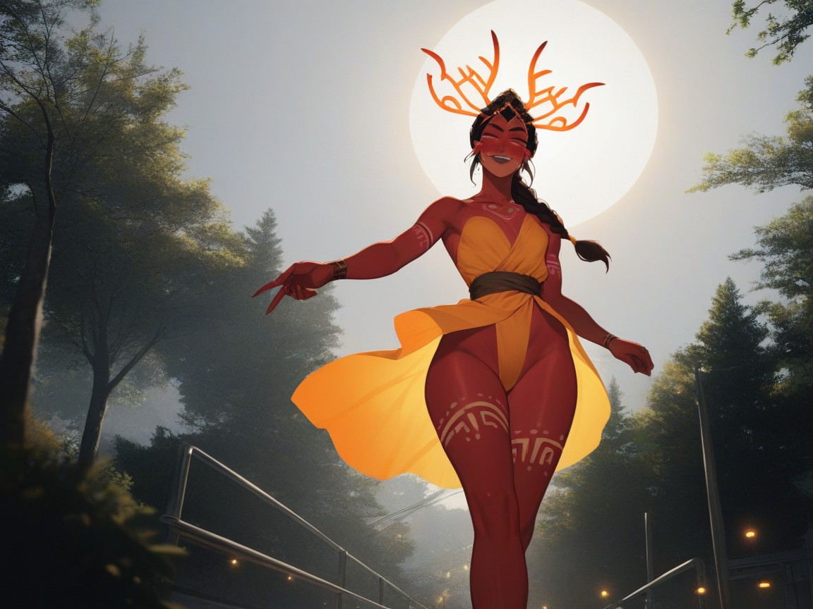 Round Ass, Copper Red Skin, Snatched Waist Hentai AI Porn