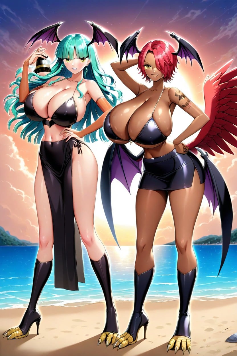 Black Monokini With Holes, Huge Ass, Mai Valentine From Yugioh" Latina AI Porn