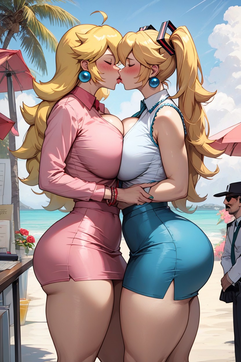Perfect Ass, Thighs Exposed, Lesbians AI Porn