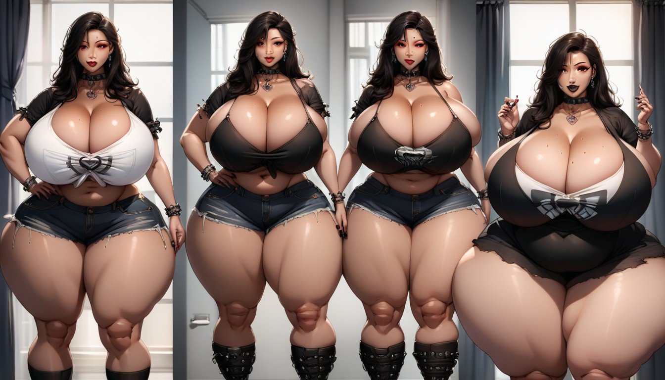 Sexy Asian American Woman, Breast Expansion, The Most Perfect Face BBW AI Porn