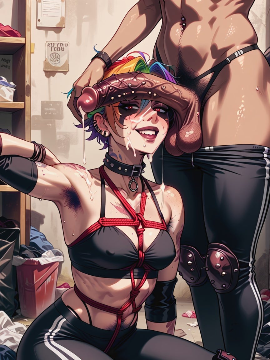 Piercings, Holding Balls, Studded Penis Hentai AI Porn