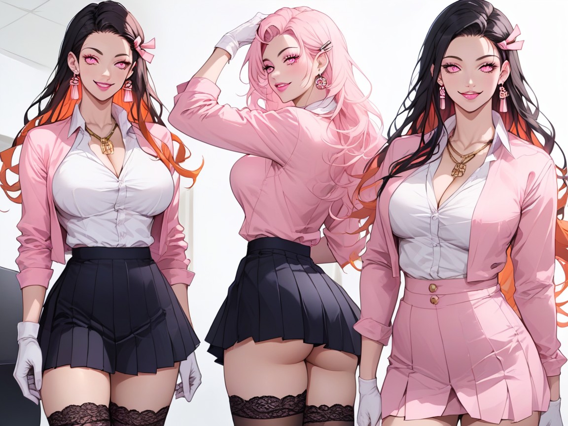 Pink Eyes, White Gloves, 18+ Hentai AI Porn
