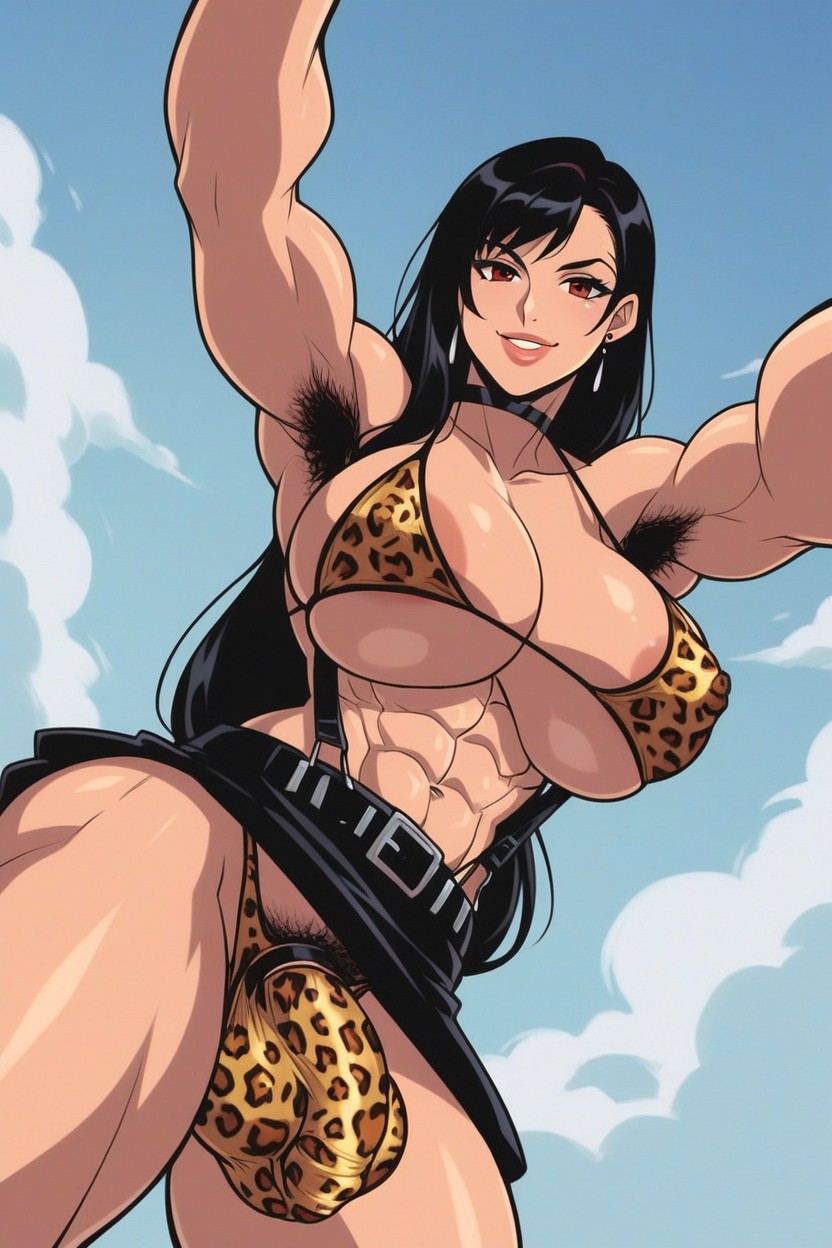Big Ass, Huge Breast, Leopard Print Bra Shemale AI Porn