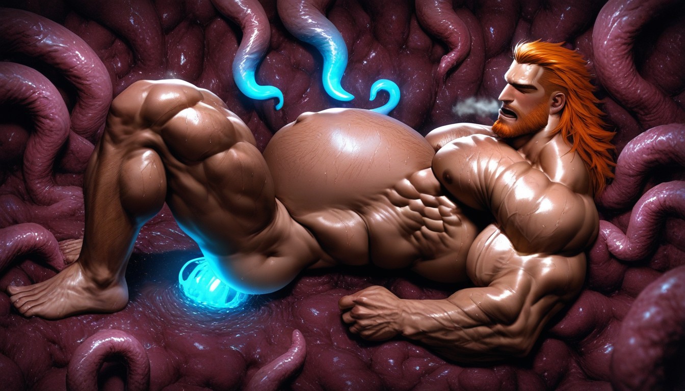 In Place Of Alien Pool, Translucent Tentacles With Visible Vessels, Mpreg AI Gay Porn