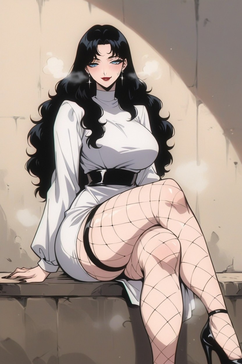 Blush, Large Ass, Sweaty Hentai AI Porn