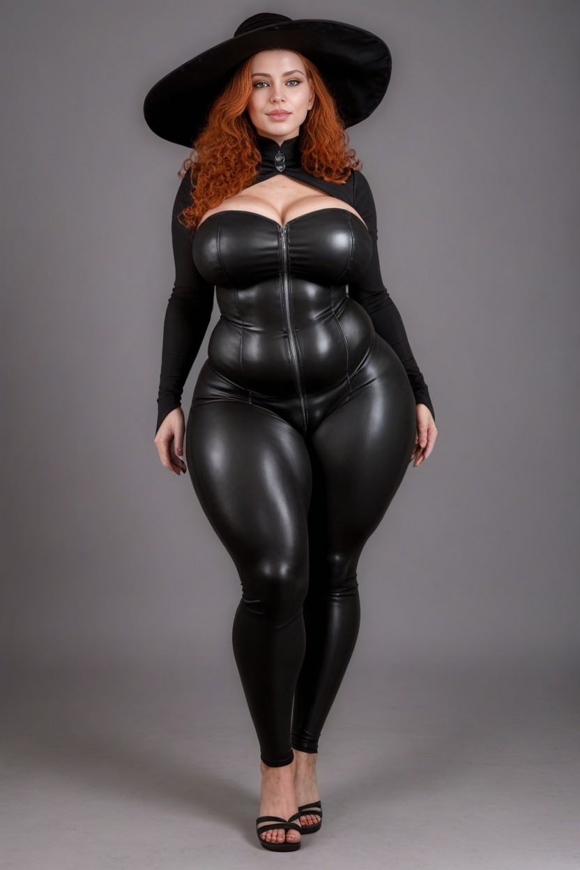 Albino Skin, Thick Body, Voluptuous Body AI Porn