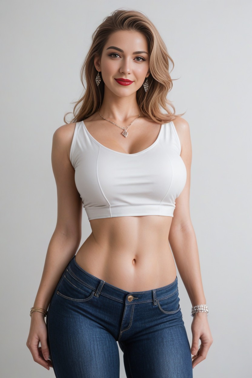 Looking At Viewer, Fake Waist, Brokeh AI Porn