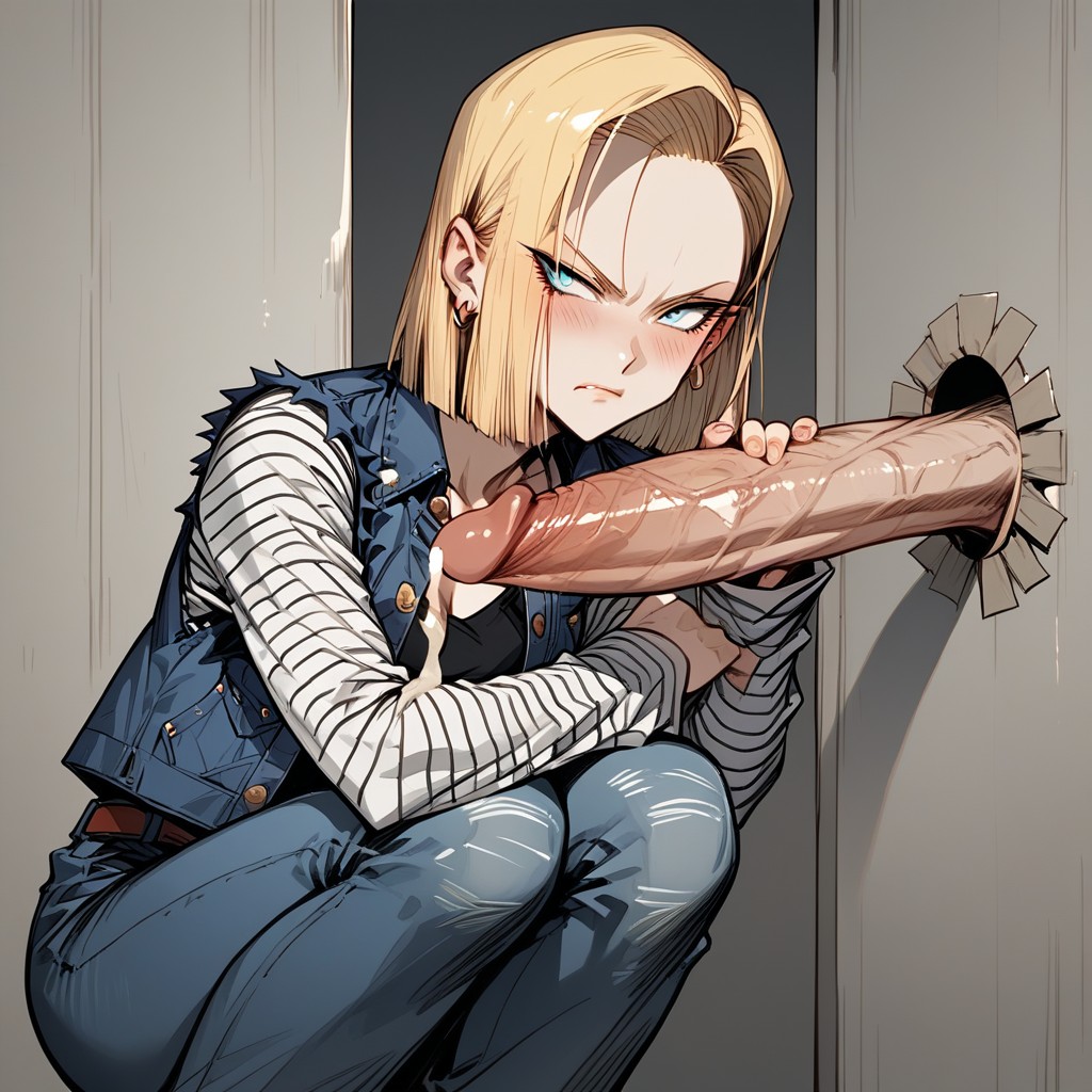 Denim Jacket, Wet Cock, Japanese Hentai AI Porn