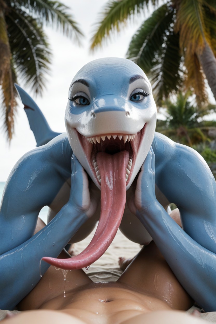 Anthro, Nude, Anthro Shark Woman AI Porn