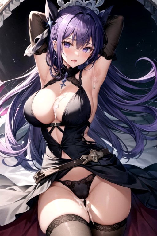 Purple, Revealing All The Curves Of The Body, 18+ Hentai AI Porn