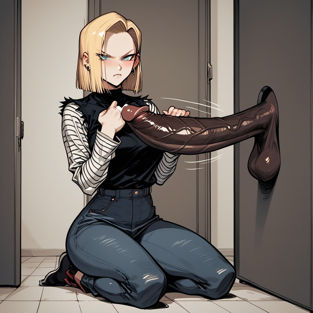 Gigantic, Underwear Outline, Gigantic Cock Down To Knees Hentai AI Porn