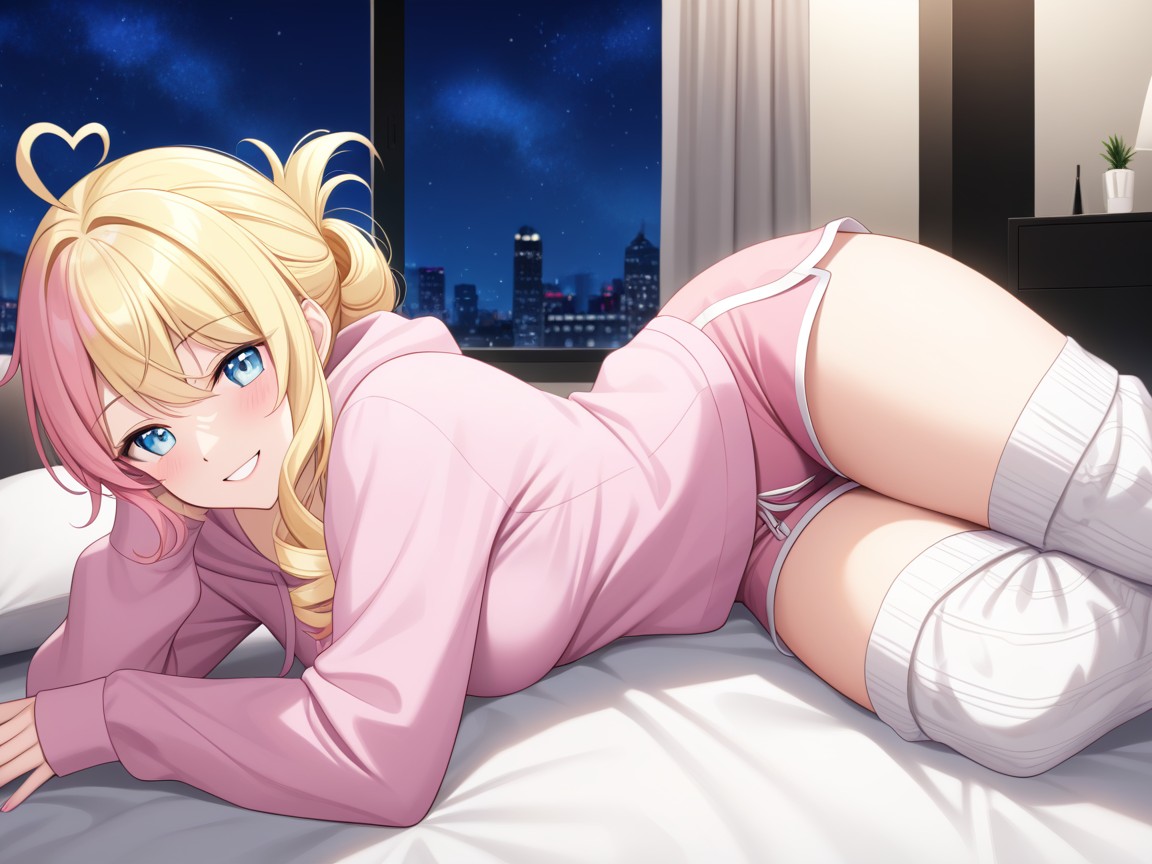 Folded Ponytail, Look At Viewer, Small Breasts Hentai AI Porn