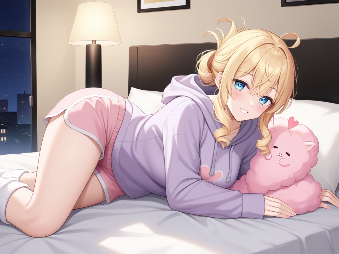 Big Blue Round Eyes, Detailed, Messy Hair Hentai AI Porn