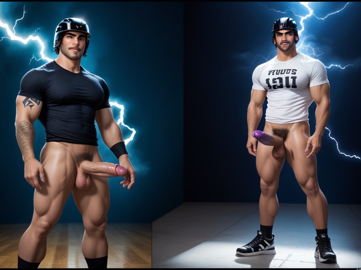 Big Thick Vibrating Cocks, Fit Pecs, Persons AI Gay Porn