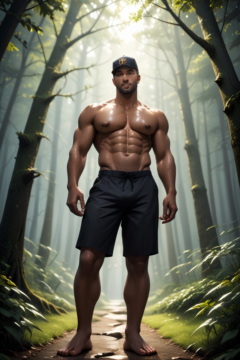 30+, Sehr Detailliert Vollbild, Full Body AI Gay Porn