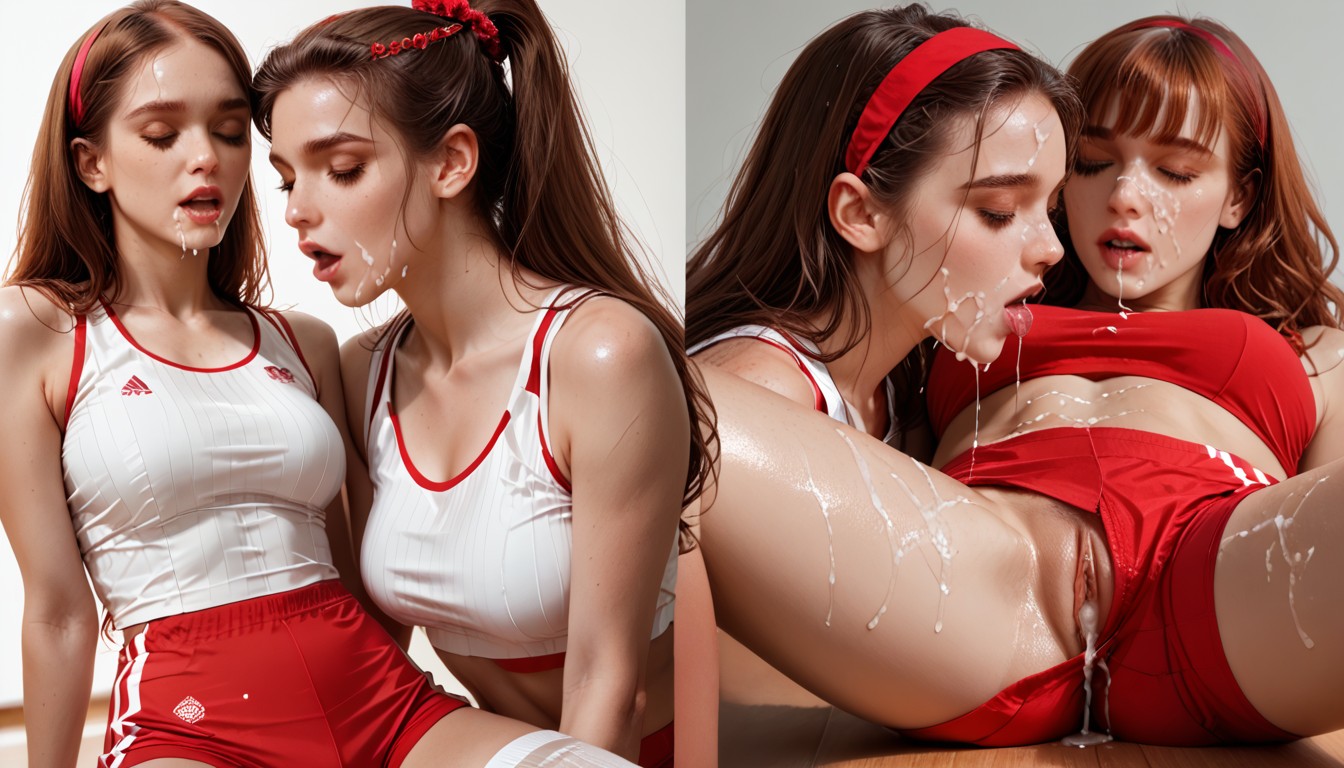 Lesbians, Open Mouth, Naive AI Porn