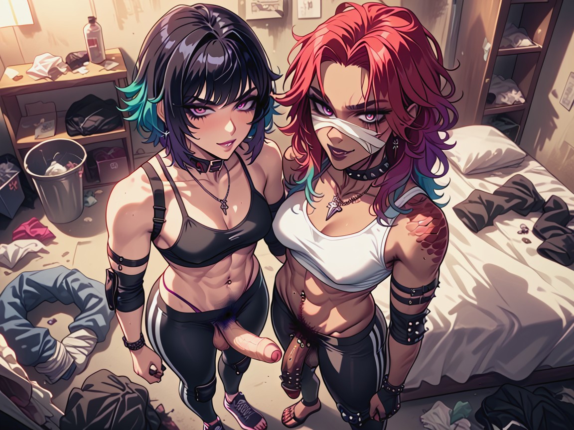 Tomboy, Small Breasts, Crotch Hair Hentai AI Porn