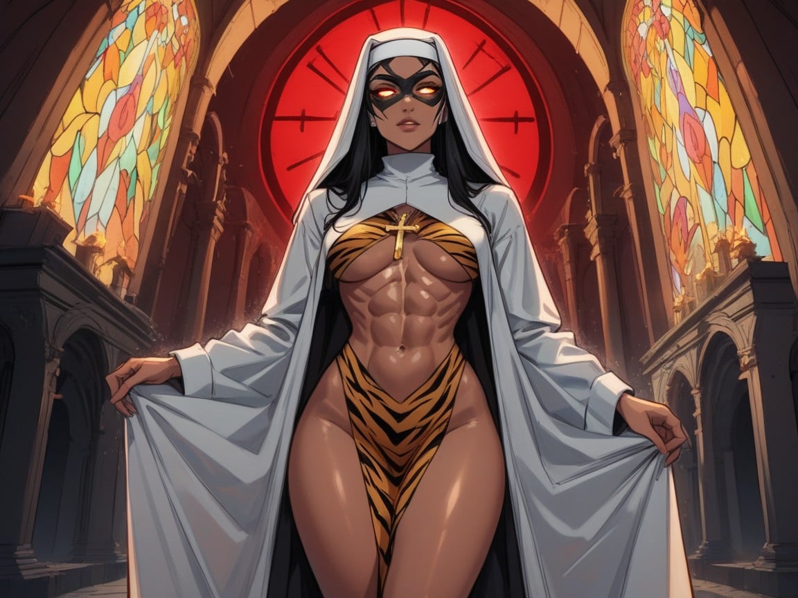 Nsfw, Low Torso Height, Glow In The Dark Porno IA latina
