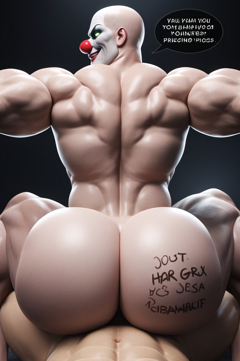 Rear View, Bottom Kills Tops With His Hole, Extremely Large Ass AI Gay Porn