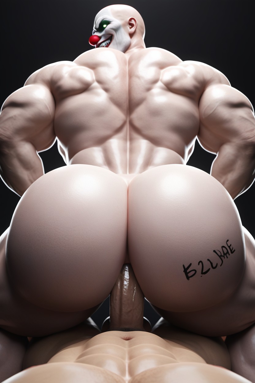 Hole Milks Dicks Like A Machine, Gay, Body Writing On Ass Is The Milking Techniques Inside The Clown Bottom’s Funhouse Hole AI Gay Porn