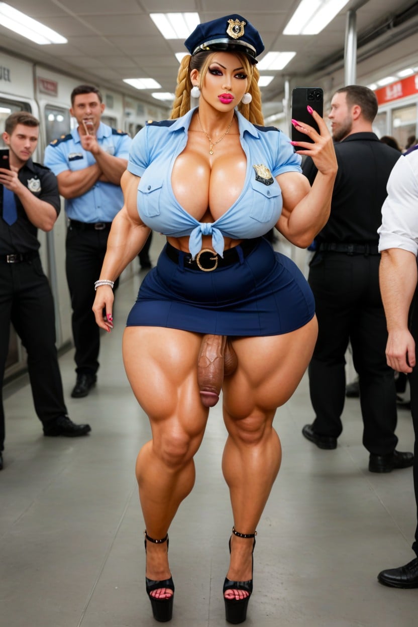 Massive Muscle Trapez, Camisa De Oficina, Muslos Gruesos Porno shemale IA